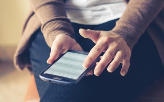person holding phone