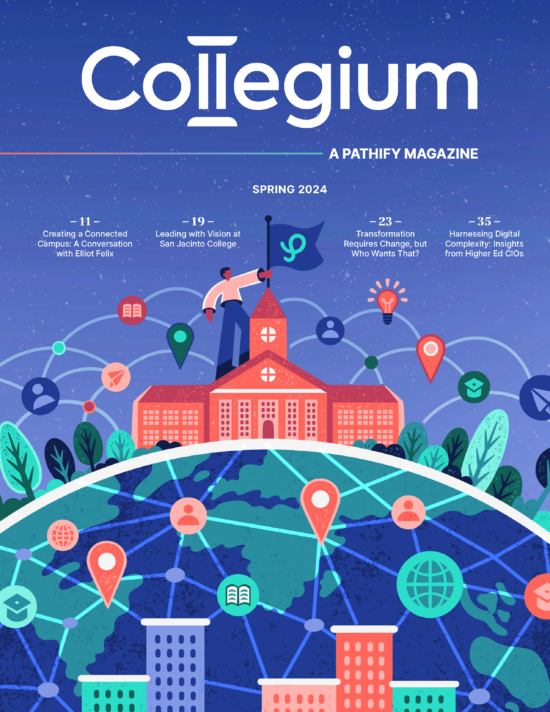 Collegium Magazine spring 2024 cover with illustrated campus map