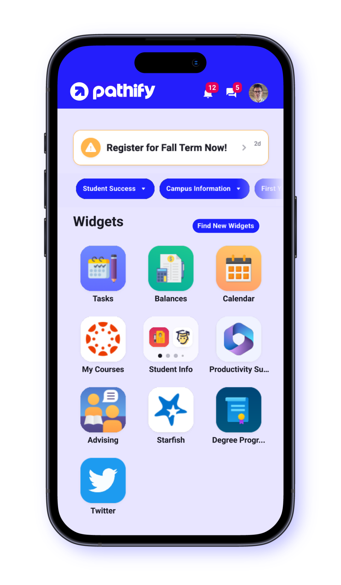 Pathify's mobile app harnesses the power of push.