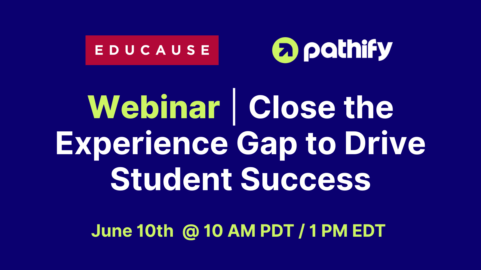 EDUCAUSE Insights Webinar - June 10, 2026 - Banner Small