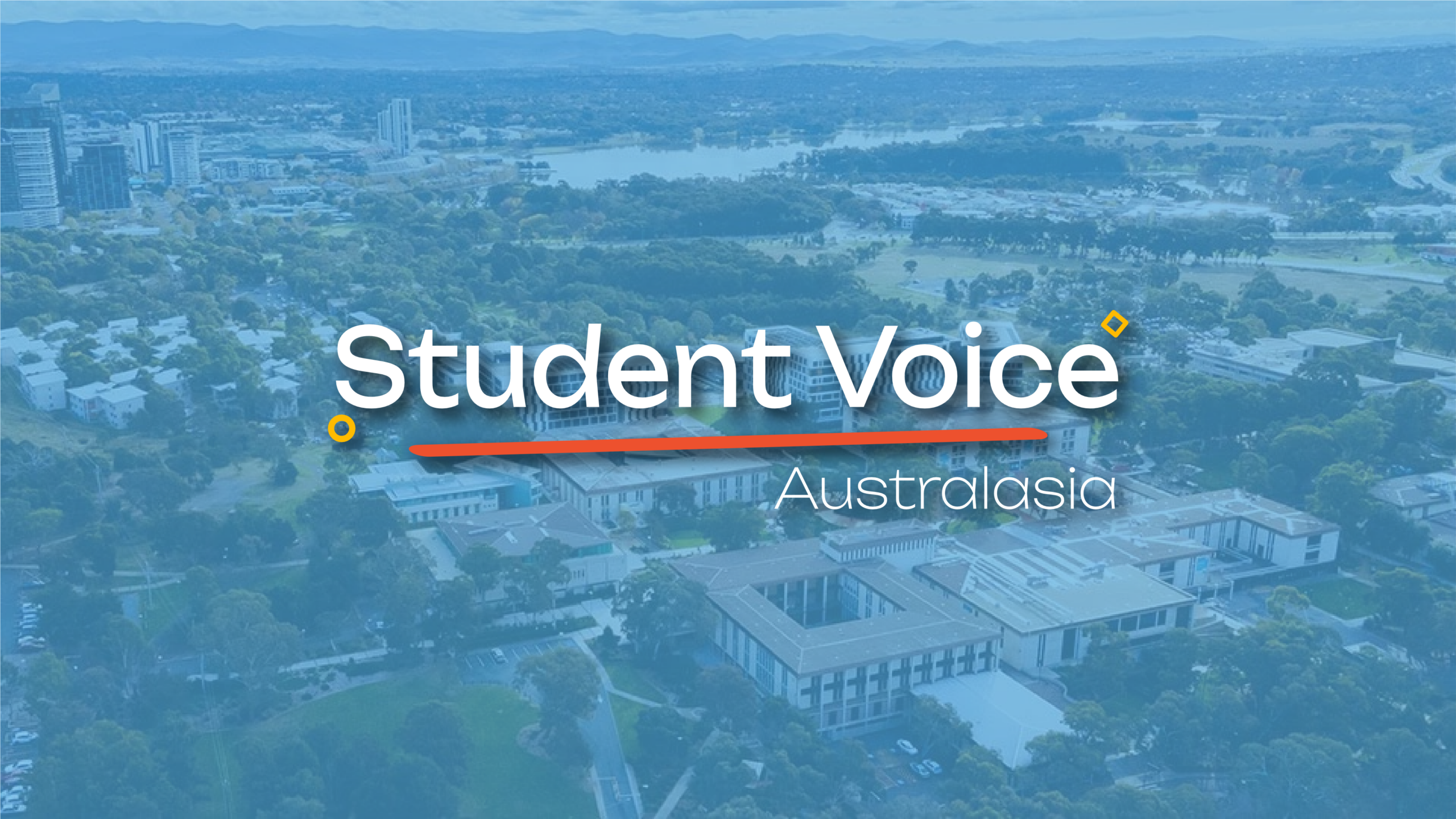 Student Voice Australasia Symposium 2026 title over an aerial campus photo