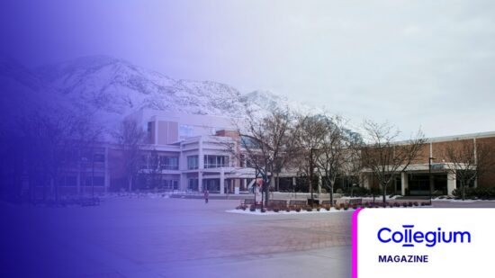 Campus in the Cloud — Collegium Magazine tile, campus photo tinted in Pathify purple