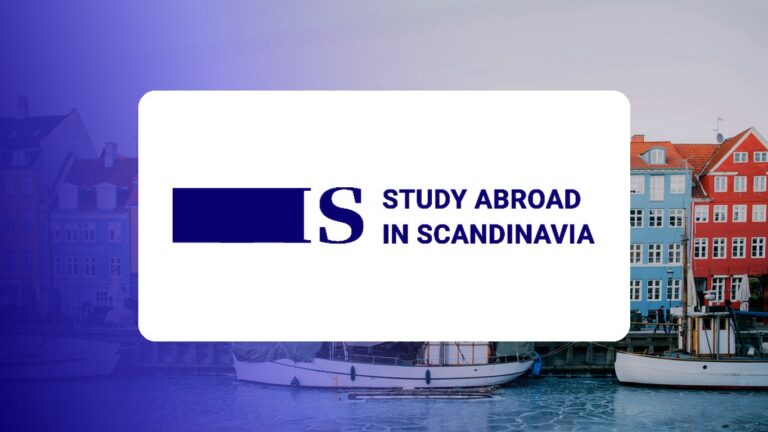 DIS Study Abroad logo over a campus photo tinted in Pathify purple — customer story tile