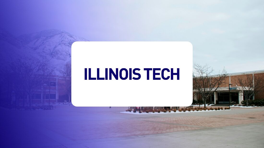 Illinois Tech logo over a campus photo tinted in Pathify purple — customer story tile