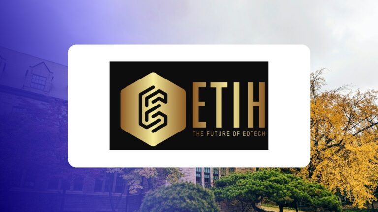 Ed Tech Innovation Hub logo on a campus photo tinted in Pathify purple — media coverage tile