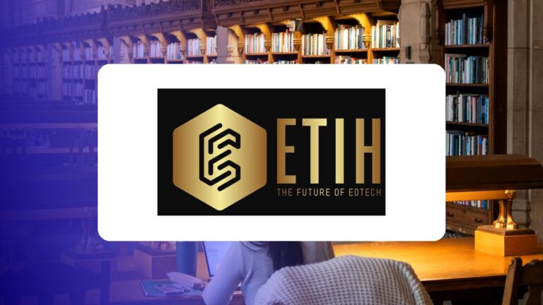Ed Tech Innovation Hub logo on a campus photo tinted in Pathify purple — media coverage tile