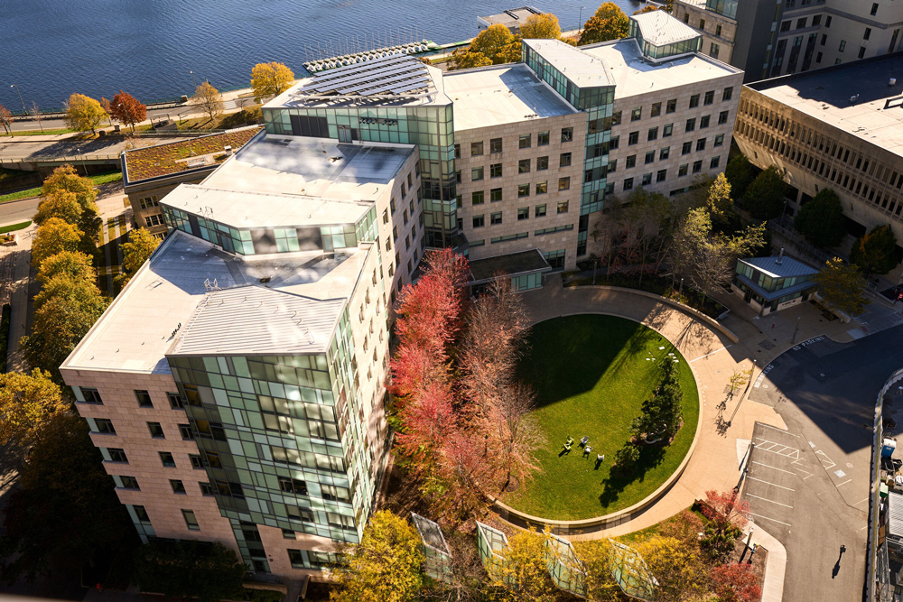 Air view MIT Sloan campus building